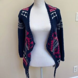 Arizona fly away cardigan.  Aztec print.  Size 12.